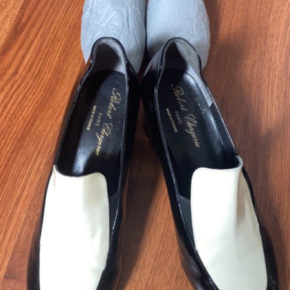 Robert Clergerie black/ivory patent leather heels - Picture 4 of 6